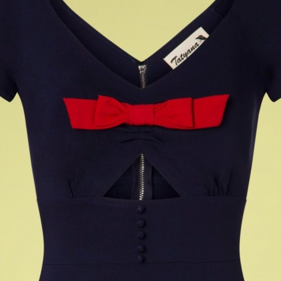 🌟Tatyana || Shame Pencil dress in Navy - Picture 2 of 2